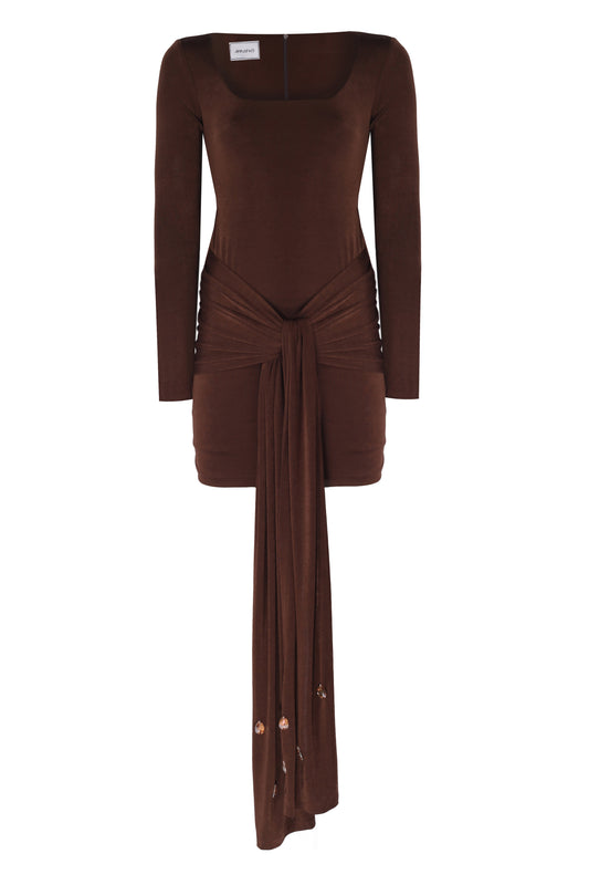 Cocoa Drape Dress