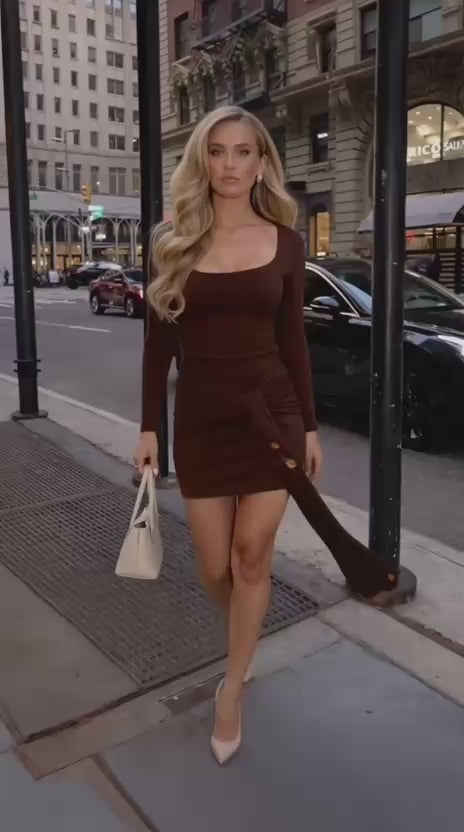 Cocoa Drape Dress
